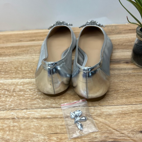 BADGLEY MISCHKA Jeri Embellished Ballet Flat sz 7.5 - Picture 4 of 8